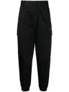 Ports V Cropped Cargo Trousers In Black