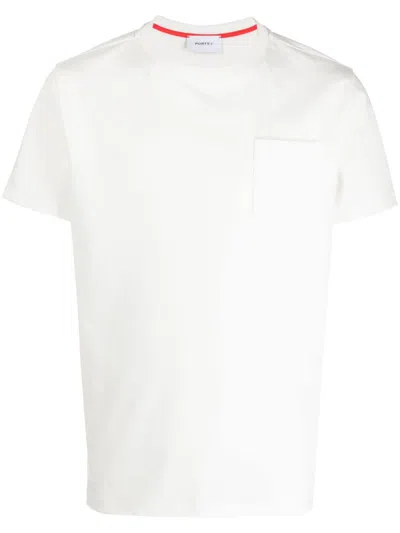 Ports V Logo-embossed T-shirt In White