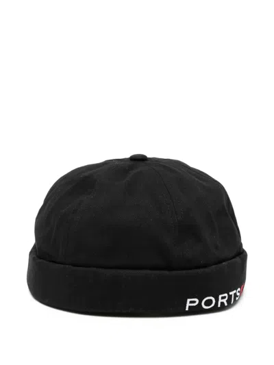 Ports V Logo Embroidered Cap In Black