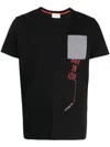 Ports V Kariertes T-shirt Mit Logo-stickerei In Black