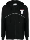Ports V Logo-embroidered Drawstring Cotton Hoodie In Black
