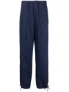 Ports V Logo-patch Track Pants In Blue
