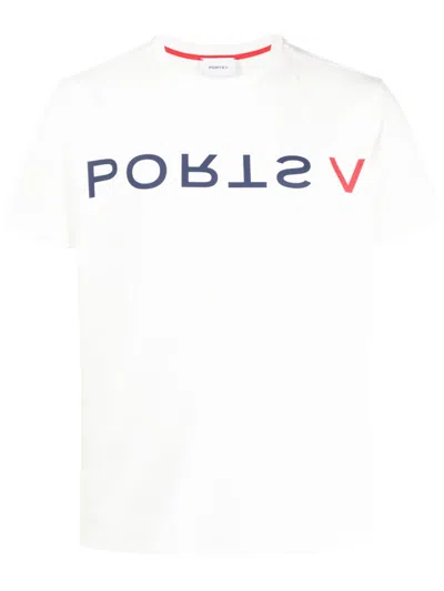 Ports V T-shirt Mit Logo-print In White