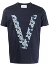 Ports V Monogram-print Cotton T-shirt In Blue