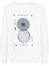 Ports V "one Planet One Life" Slogan Print Sweatshirt In White