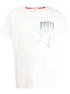 Ports V T-shirt Mit Farbklecks-print In White