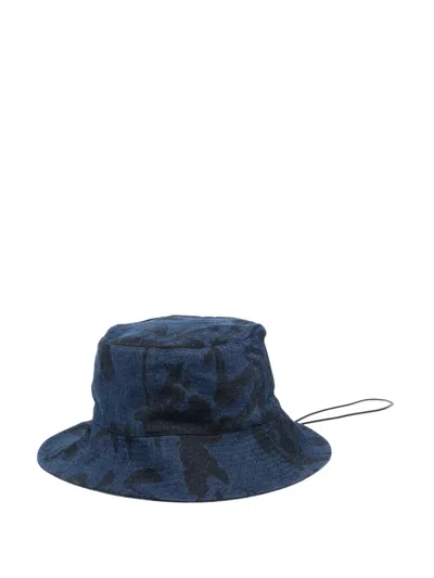 Ports V Printed Bucket Hat In Blue