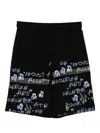 Ports V Printed Track Shorts In Black