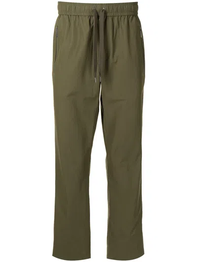 Ports V Side Stripe Straight-leg Track Pants In Green