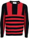 Ports V Stripe-print Knitted Jumper In Red