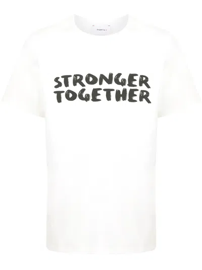 Ports V Stronger Together Print T-shirt In White