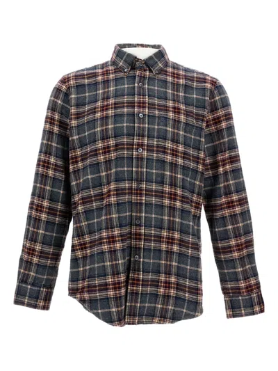 Portuguese Flannel Augusta Check-pattern Shirt In Gray