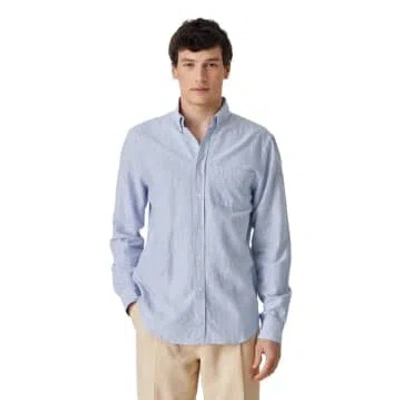Portuguese Flannel Belavista Classic Stripe Shirt Blue