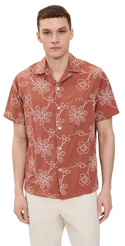 Portuguese Flannel Compota Embroidered Cotton-blend Shirt In Multi