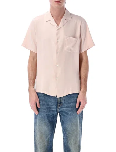 Portuguese Flannel Dogtown Bowling Shirt In Light Pink