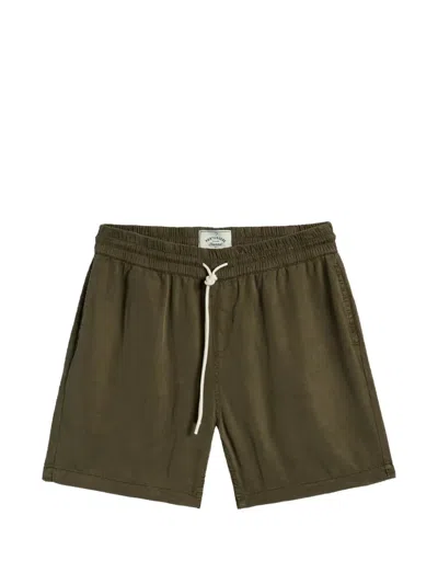 Portuguese Flannel Dogtown Drawstring Elasticated-waist Shorts In Green