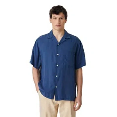 Portuguese Flannel Dogtown Short Sleeve Shirt Blue