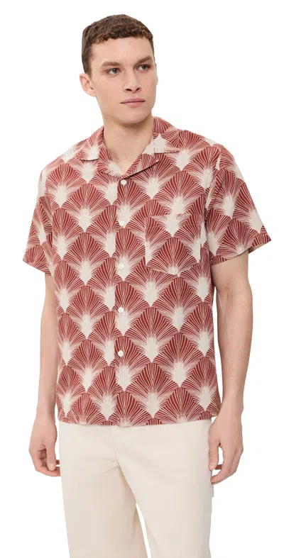 Portuguese Flannel Feathers Printed Linen And Cotton-blend Shirt In Multi