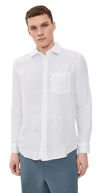 Portuguese Flannel Linen Shirt In White