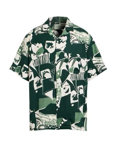 Portuguese Flannel Man Shirt Dark Green Size Xl Tencel