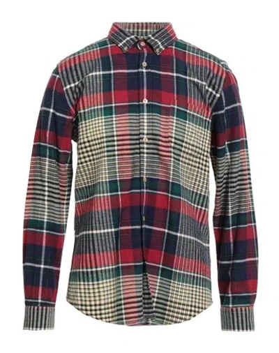 Portuguese Flannel Man Shirt Navy Size L Cotton