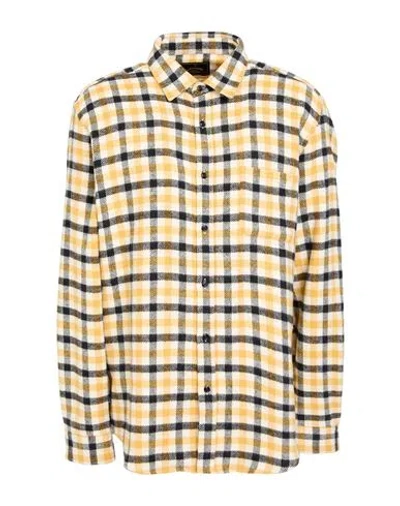 Portuguese Flannel Man Shirt Yellow Size L Cotton In Multi
