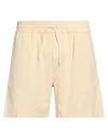 Portuguese Flannel Man Shorts & Bermuda Shorts Beige Size L Cotton In Beige