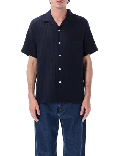 Portuguese Flannel Dogtown Convertible-collar Tencel™ Lyocell Shirt In Blue