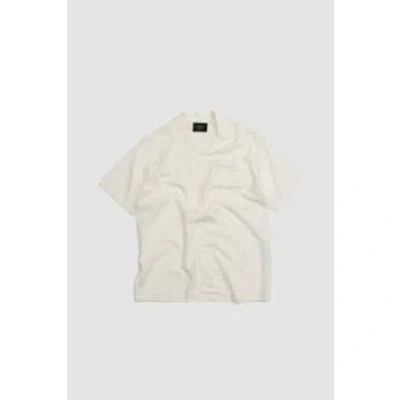 Portuguese Flannel Modal Jacquard Palm Tree Shirt White