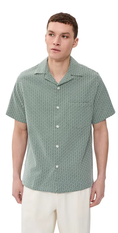 Portuguese Flannel Portuguese Tile Camp Shirt Green