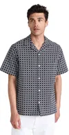 Portuguese Flannel Portuguese Tile Shirt Navy/white In Navy/white