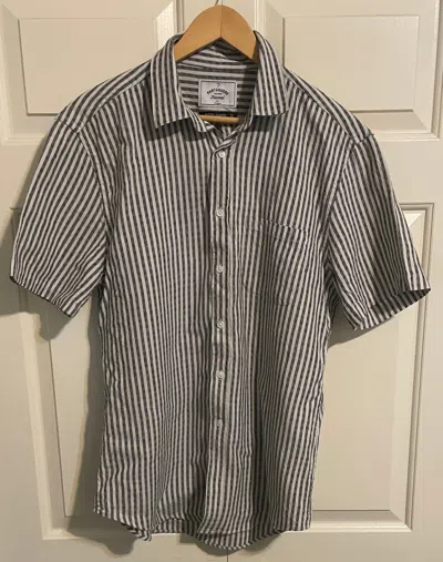 Pre-owned Portuguese Flannel Striped Seersucker Shirt