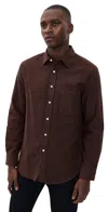 Portuguese Flannel Teca 2.0 Brushed Flannel Button Down Shirt Brown In Brown