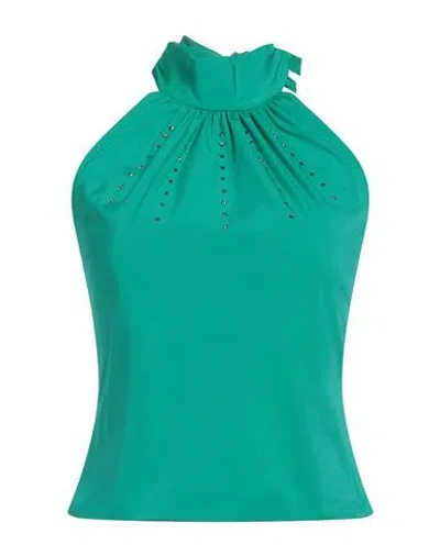Porzia T Woman Top Green Size 6 Polyamide, Elastane