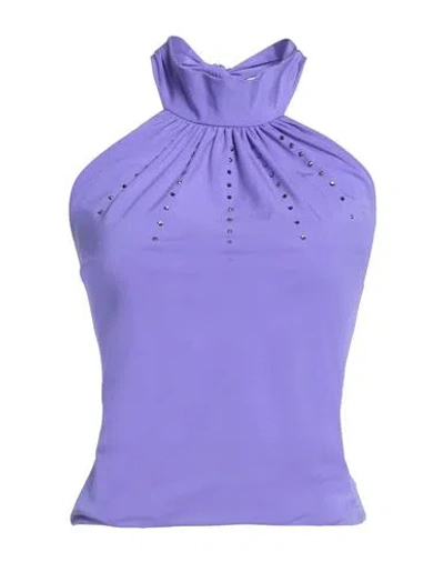 Porzia T Woman Top Purple Size 4 Polyamide, Elastane