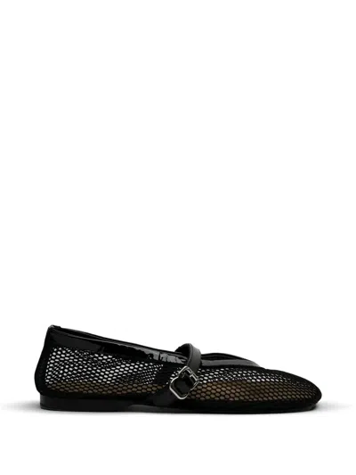 Posa Buckled Ballet Flats In Black