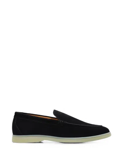 Posa Estate Suede Loafers In Black
