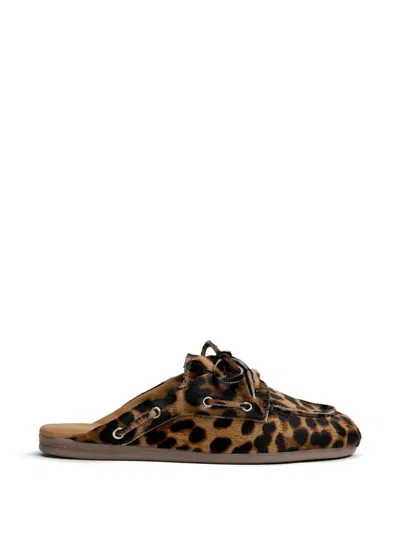 Posa Leopard-print Mules In Animal Print