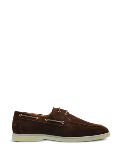 Posa Nautica Suede Shoes In Brown