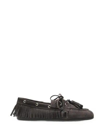 Posa Tassel-detail Fringed Loafers In Black
