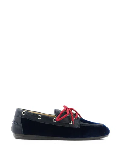Posa Segelschuhe Aus Samt In Blue