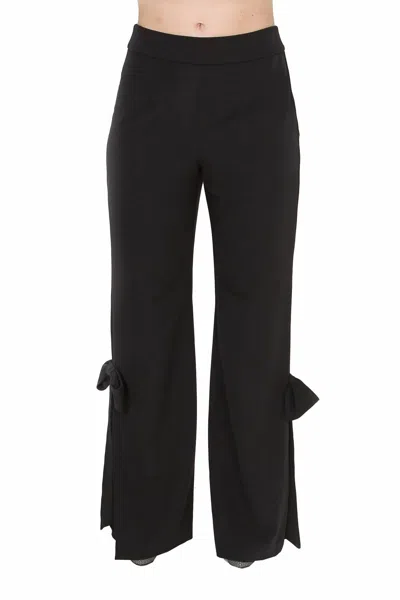 Posh Couture Bow Pant In Black In Multi