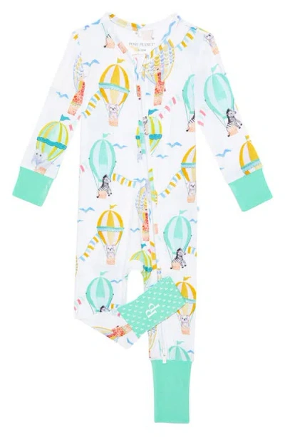 Posh Peanut Babies'  Balloon Wonder Fitted Convertible One-piece Pajamas In Yellow