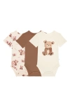 Posh Peanut Bernard Assorted 3-pack Bodysuits In Multi