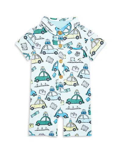Posh Peanut Boys' Travel Bug Short Sleeve Henley Romper - Baby