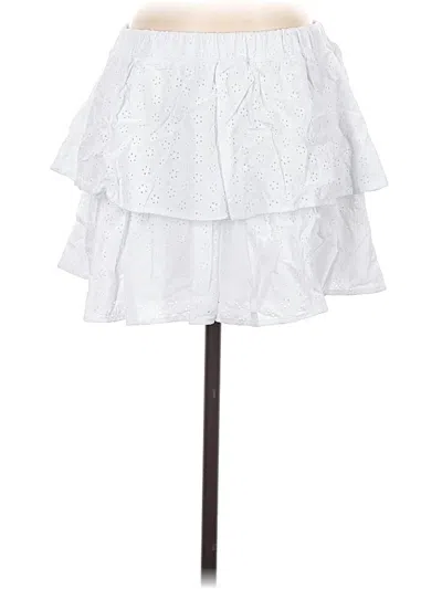 Pre-owned Posh Peanut Casual Skirt In White
