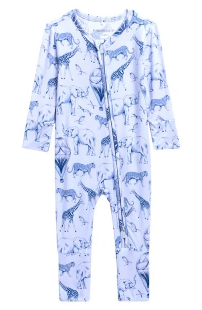 Posh Peanut Babies'  Convertible Jersey Footie In Blue