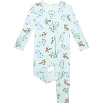 Posh Peanut Babies'  Eric Convertible Zip Footie In Blue