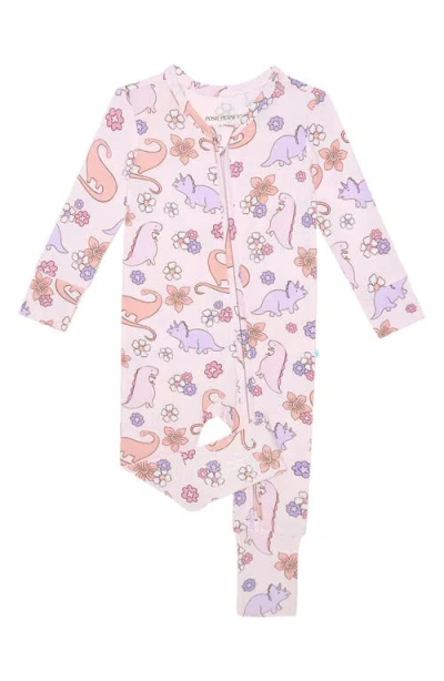 Posh Peanut Babies'  Erica Convertible Zip Footie In Pink