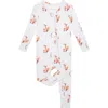 Posh Peanut Fennec Convertible Zip-up Footie In White